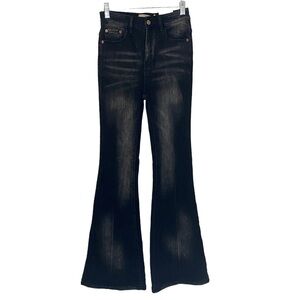 NWT No One Else Fare Leg Jeans Black Fade Womens 25